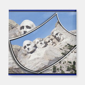 MT Rushmore - Scenic Postcard Curled Magnet