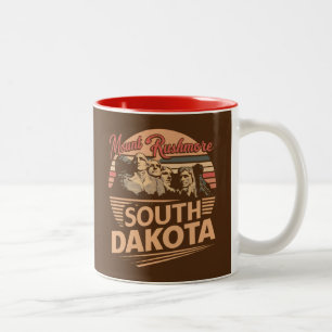 Mt. Rushmore South Dakota Two-Tone Coffee Mug
