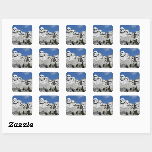 Mt. Rushmore Square Sticker (Sheet)