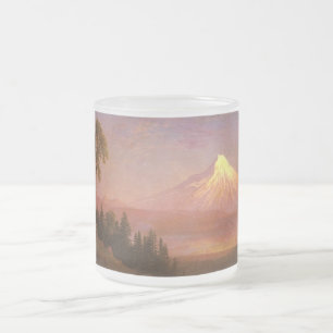 Mt. Saint Helens Water Sky Park Albert Bierstadt Frosted Glass Coffee Mug
