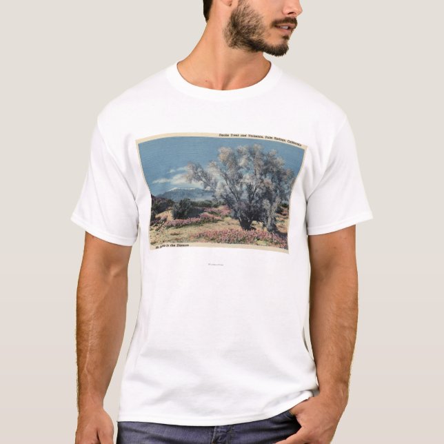 Mt. San Gorgonio View, Smoke Trees T-Shirt (Front)
