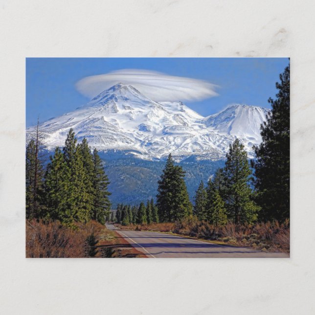 MT SHAST WITH LENTICULAR POSTCARD (Front)