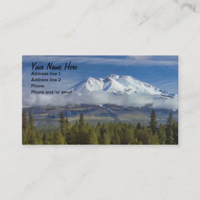 MT SHASTA #1 BUSINESS CARD (Front)