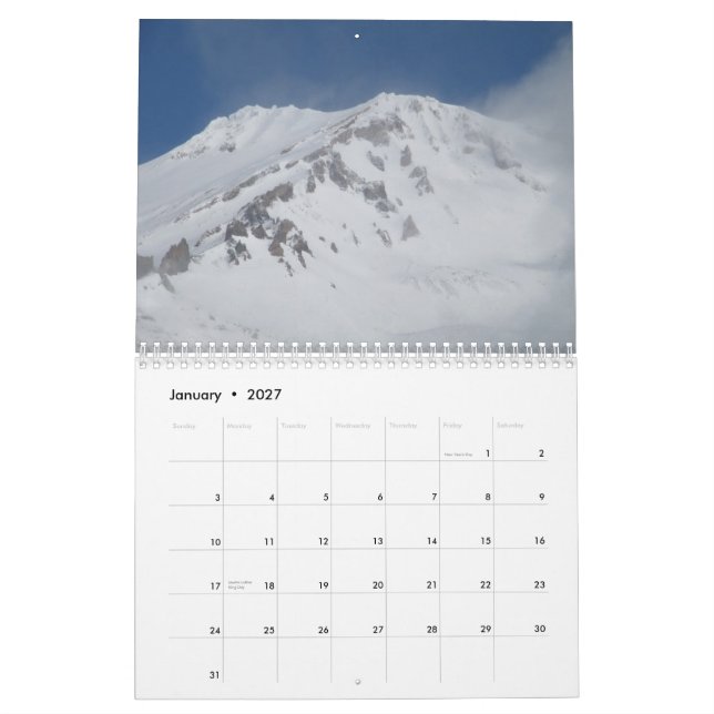 Mt. Shasta 2011Calendar Calendar (Jan 2027)