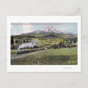 Mt. Shasta and Southern Pacific Rail Postcard