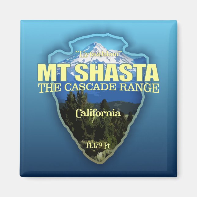 Mt Shasta (arrowhead) Magnet (Front)