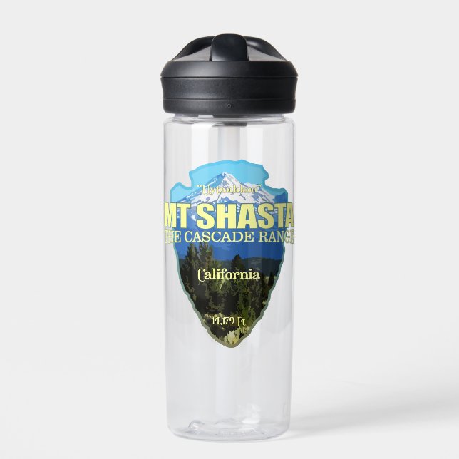 Mt Shasta (arrowhead)  Water Bottle (Front)