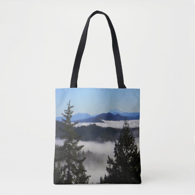 Mt. Shasta beyond the fog.... Tote Bag (Front)