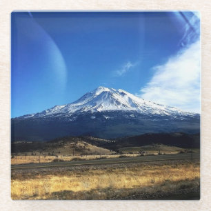 Mt. Shasta, CA Glass Coaster