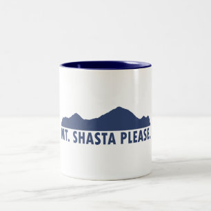Mt. Shasta California Please Two-Tone Coffee Mug