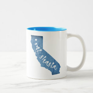 Mt. Shasta California Wood Grain Two-Tone Coffee Mug