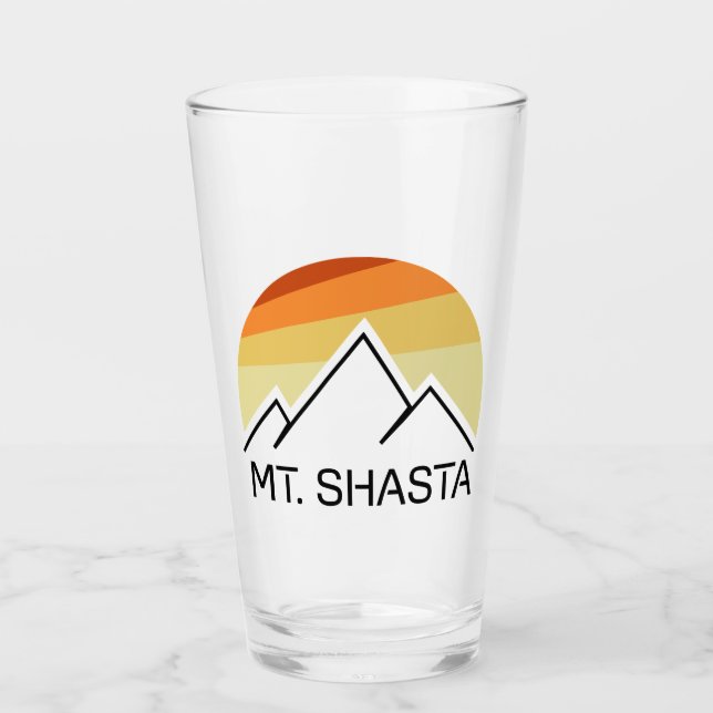 Mt. Shasta Retro Glass (Front)
