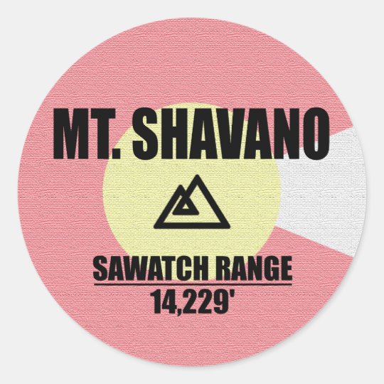 Mt. Shavano Classic Round Sticker