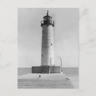 Mt. Sheboygan Pier Lighthouse, Wisconsin, 1915 Postcard