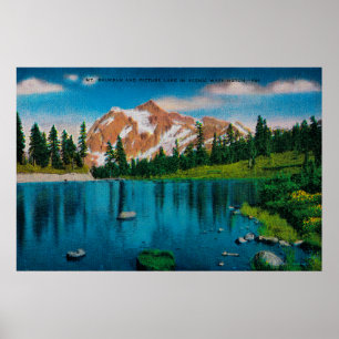 Mt. Shuksan and Picture Lake, WA Poster