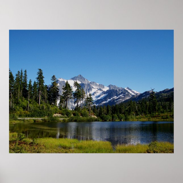 Mt Shuksan From Picture Lake Poster (Front)