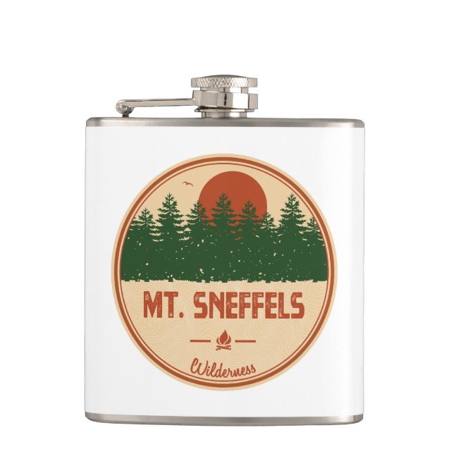 Mt. Sneffels Wilderness Colorado Hip Flask (Front)