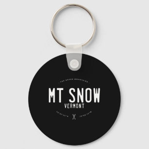 Mt. Snow Vermont Graphic Distressed Vintage Ski Key Ring