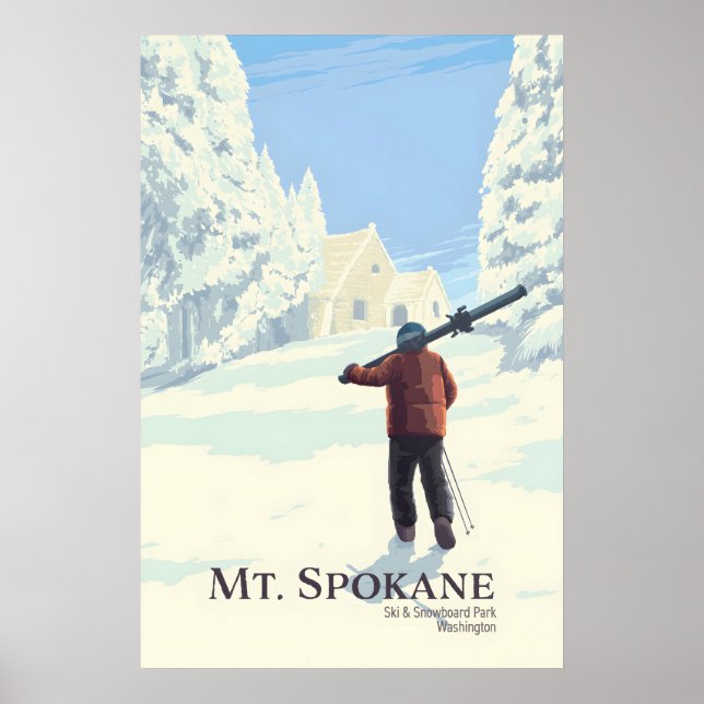 Mt Spokane Ski and Snowboard Park Washington Poster (Front)