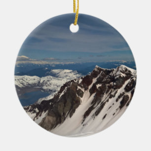 Mt. St. Helen been there, done that Ceramic Tree Decoration