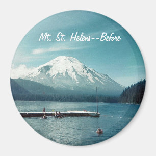 Mt. St. Helens--Before Round Magnet