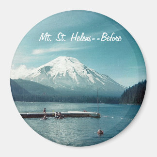 Mt. St. Helens--Before Round Magnet