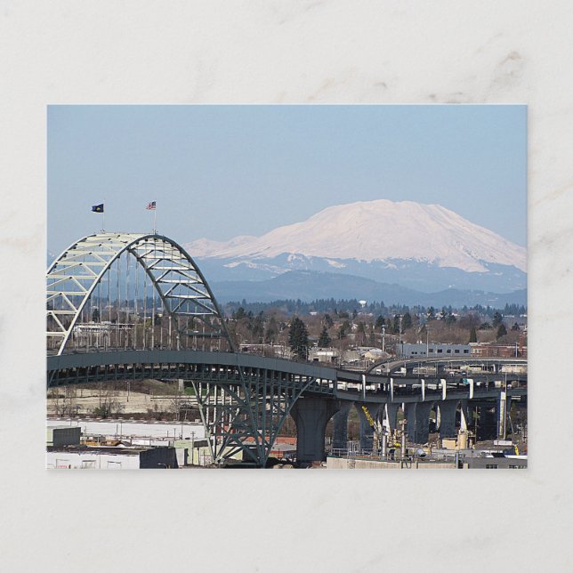 Mt St Helens & Fremont Bridge Postcards (Front)