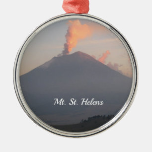 Mt. St. Helens Metal Tree Decoration