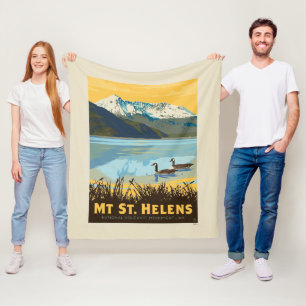 Mt St. Helens   Washington Fleece Blanket