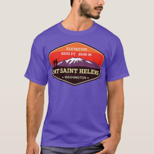 Mt St Helens Washington Mountain Climbing Badge T-Shirt