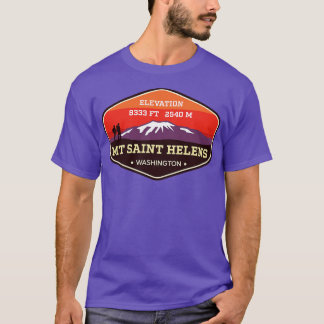 Mt St Helens Washington Mountain Climbing Badge T-Shirt