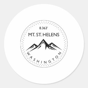 Mt. St. Helens Washington Mountain Climbing Hiking Classic Round Sticker