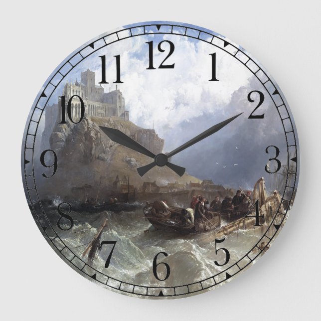 Mt St Michael Shipwreck Cornwall Wall Clock (Front)