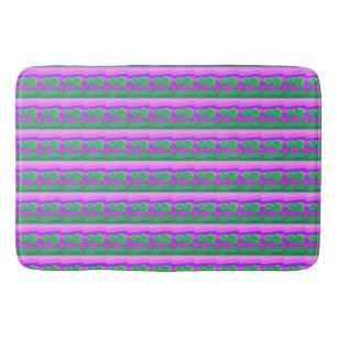 Mt. Sunset Pink Green Purple Bath Mat