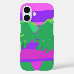 Mt. Sunset Pink Green Purple  iPhone 16 Case