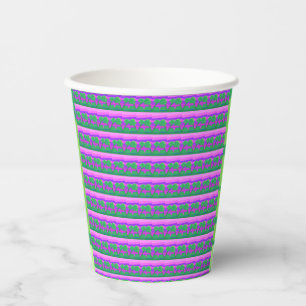 Mt. Sunset Pink Green Purple Paper Cups