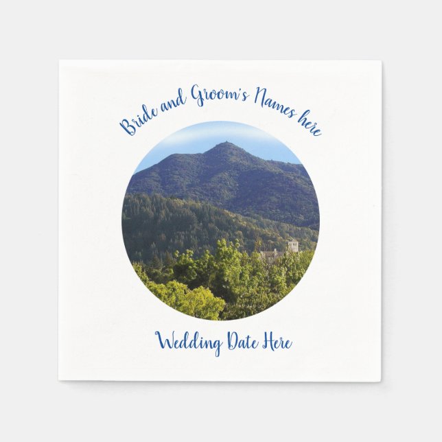 Mt Tamalpais Customisable Napkins (Front)
