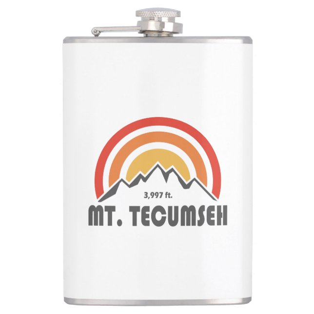 Mt. Tecumseh New Hampshire Hip Flask (Front)