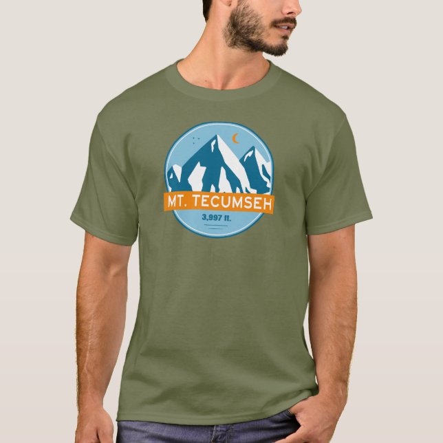 Mt. Tecumseh New Hampshire Stars Moon T-Shirt (Front)