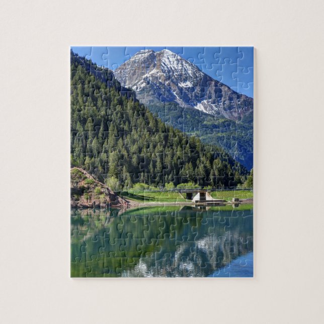 Mt. Timpanogos - Tibble Fork Reservoir - Utah Jigsaw Puzzle (Vertical)