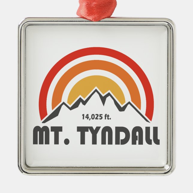 Mt. Tyndall California Metal Tree Decoration (Front)