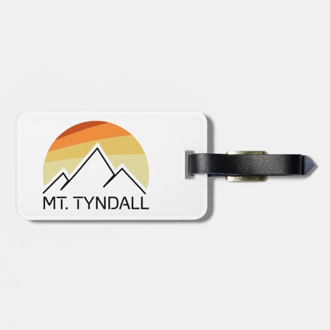 Mt. Tyndall California Retro Luggage Tag (Back Horizontal)