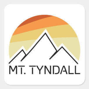 Mt. Tyndall California Retro Square Sticker