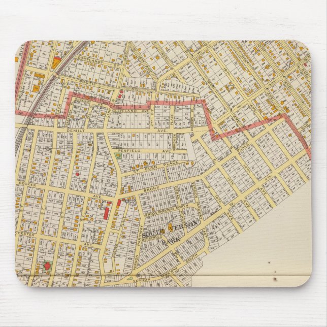 Mt Vernon Atlas Map Mouse Mat (Front)