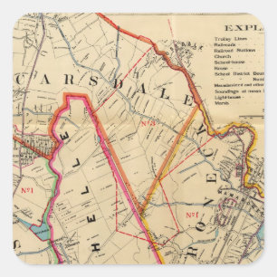 Mt. Vernon, E Chester, Pelham, New Rochelle, NY Square Sticker