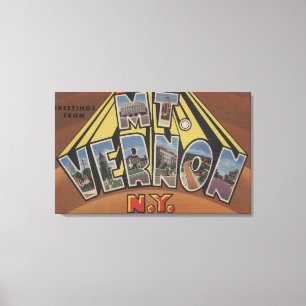 Mt. Vernon, New York - Large Letter Scenes Canvas Print