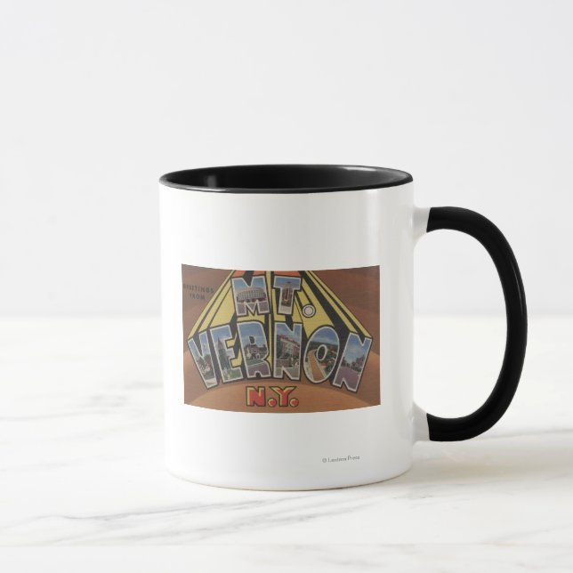 Mt. Vernon, New York - Large Letter Scenes Mug (Right)