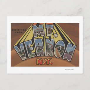 Mt. Vernon, New York - Large Letter Scenes Postcard