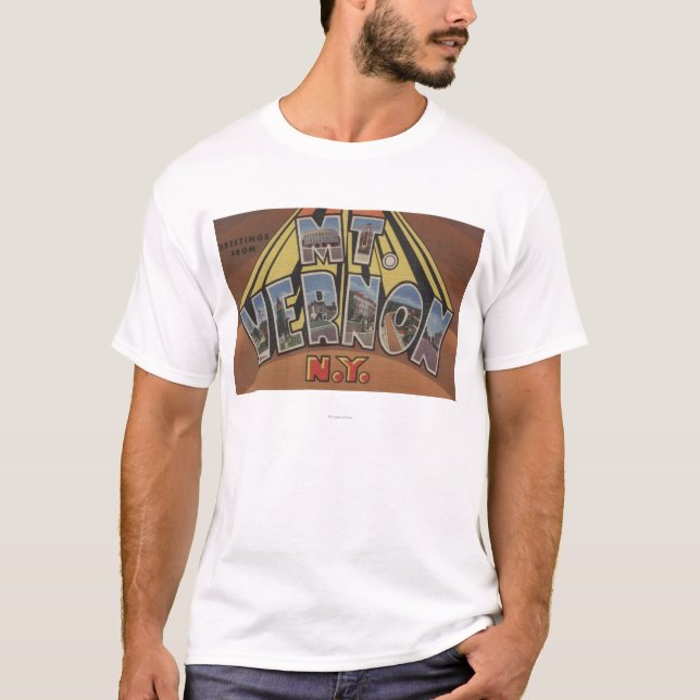Mt. Vernon, New York - Large Letter Scenes T-Shirt (Front)