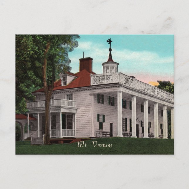Mt. Vernon Vintage Postcard (Front)